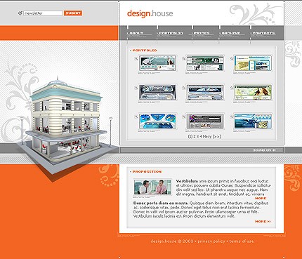 Template #3342, Photoshop Content Page Screenshot