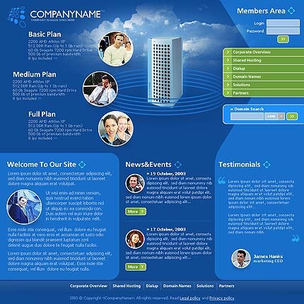 hosting&nbsp;site template