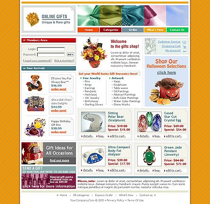 online&nbsp;site template