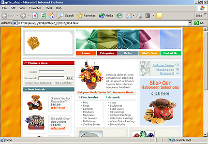 shop&nbsp;website template