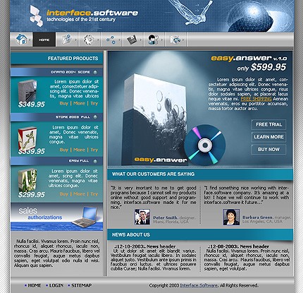 software&nbsp;site template