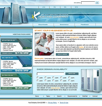 hosting&nbsp;site template