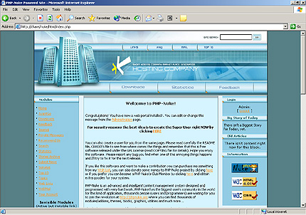 hosting&nbsp;site template