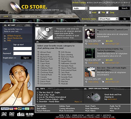 cd&nbsp;site template