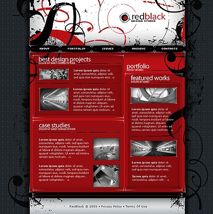 Template #3547, Photoshop Content Page Screenshot