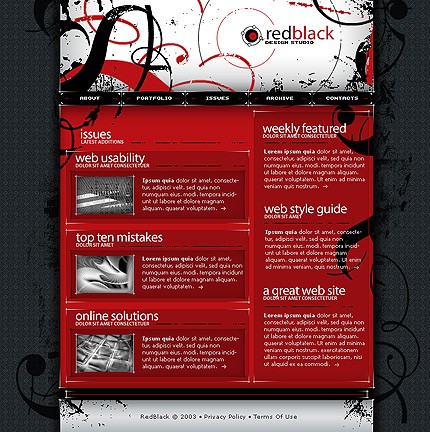 Template #3547, Photoshop Content Page Screenshot