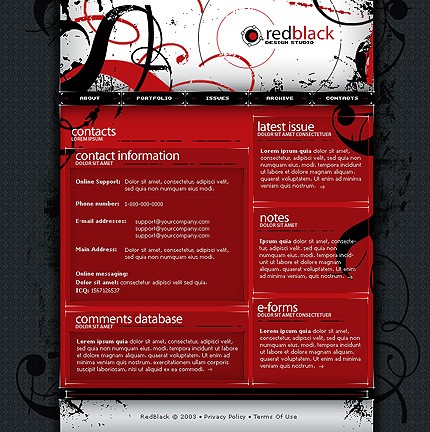Template #3547, Photoshop Content Page Screenshot