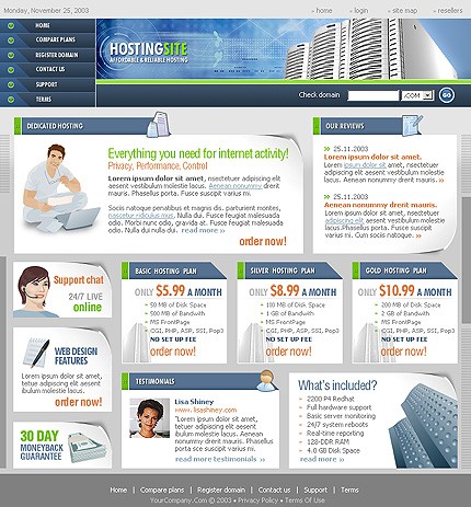 Template #3583, Adobe Photoshop Homepage Screenshot