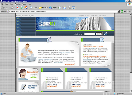 Template #3583, Html Homepage Screenshot