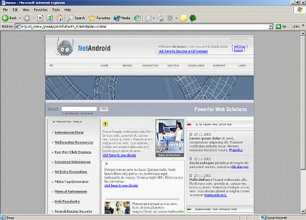 Template #3587, Html Content Page Screenshot