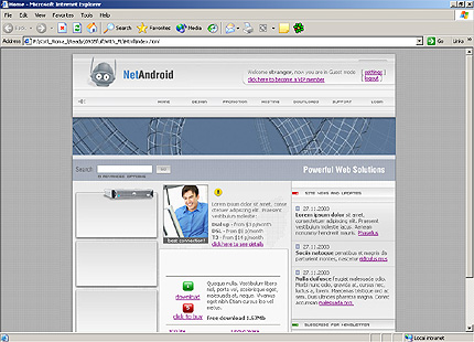 Template #3587, Html Homepage Screenshot