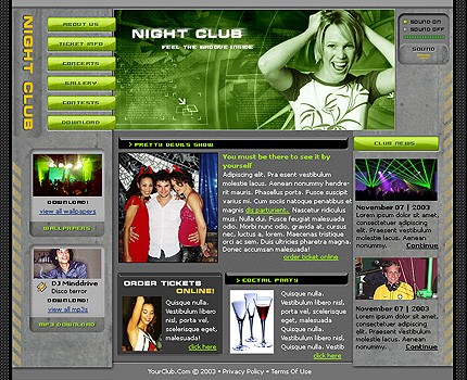 Template #3589, Photoshop Content Page Screenshot