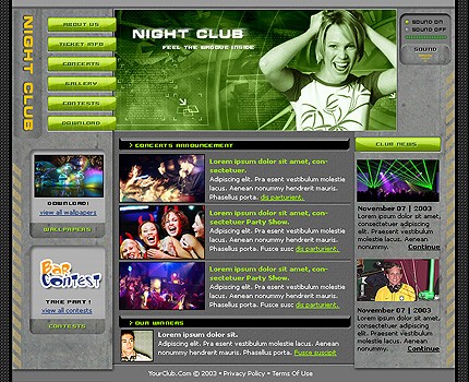 Template #3589, Photoshop Content Page Screenshot