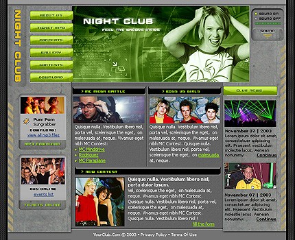 Template #3589, Photoshop Content Page Screenshot