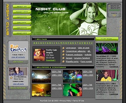 Template #3589, Photoshop Content Page Screenshot
