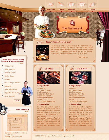 Template #3605, Photoshop Content Page Screenshot