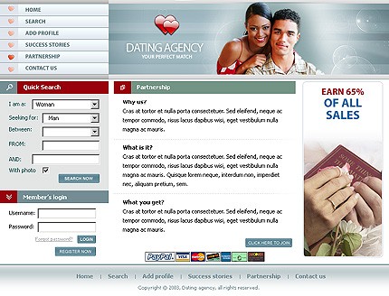 Template #3607, Photoshop Content Page Screenshot