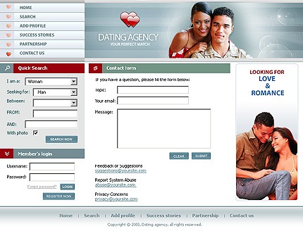 Template #3607, Photoshop Content Page Screenshot