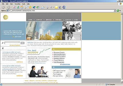 Template #3609, Html Homepage Screenshot