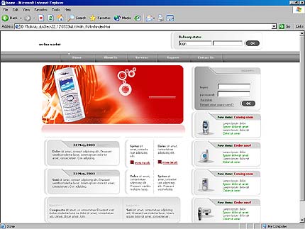 phones&nbsp;website template