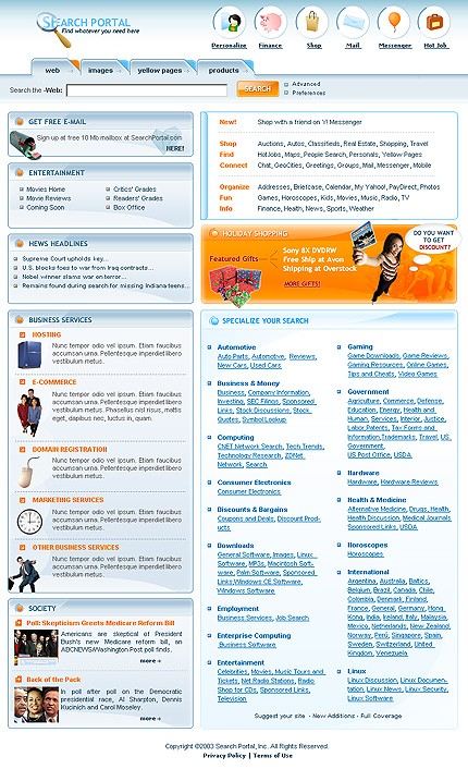 search&nbsp;site template