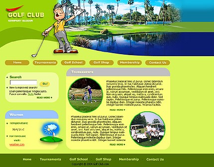 golf&nbsp;site template