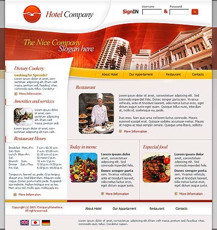 hotel&nbsp;site template