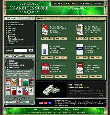 &nbsp;site template