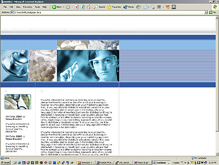 Template #455, Html Homepage Screenshot