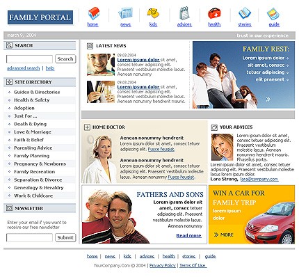 portal&nbsp;site template