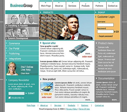 business&nbsp;site template