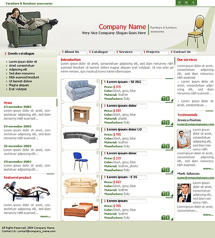 furniture&nbsp;site template