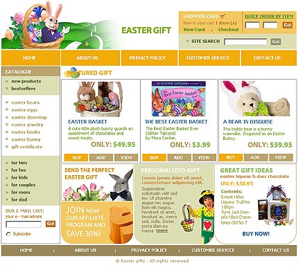 gifts&nbsp;site template