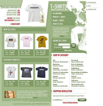 online&nbsp;site template