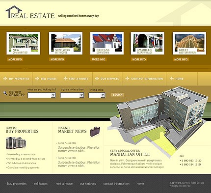 Real Estate Web Design Template