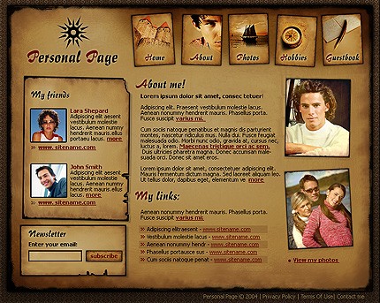personal&nbsp;site template