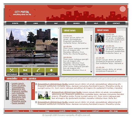 Template #5044, Photoshop Content Page Screenshot