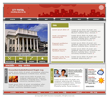Template #5044, Photoshop Content Page Screenshot