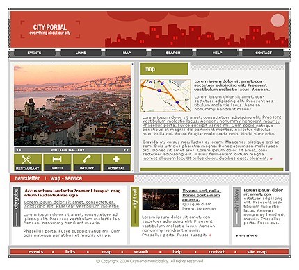Template #5044, Photoshop Content Page Screenshot