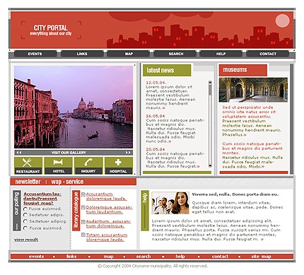 Template #5044, Photoshop Content Page Screenshot