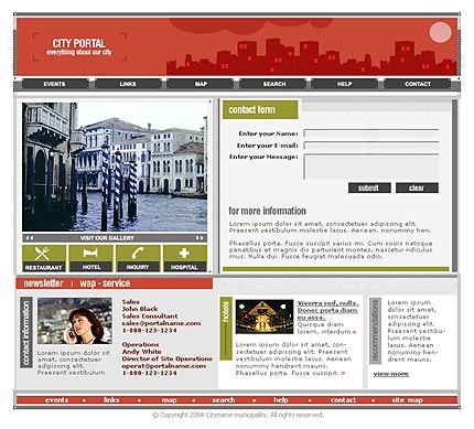 Template #5044, Photoshop Content Page Screenshot