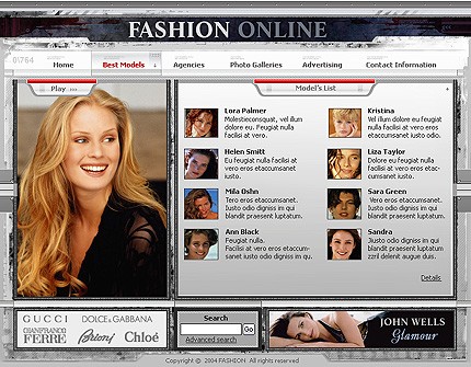 fashion&nbsp;site template