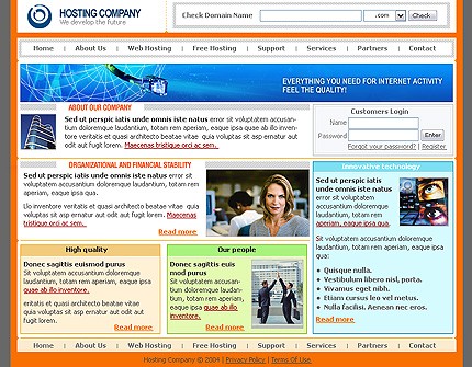 hosting&nbsp;site template