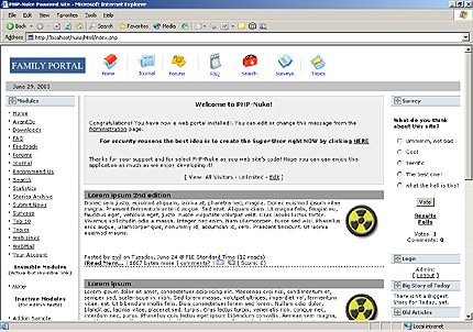 portal&nbsp;site template