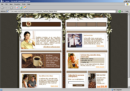 coffee-beans&nbsp;website template