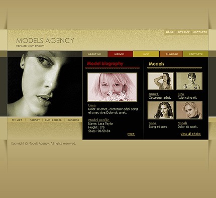 model&nbsp;site template