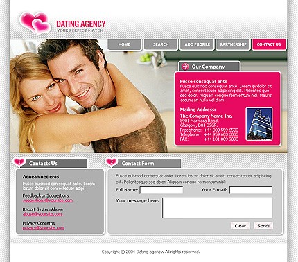 Template #5693, Photoshop Content Page Screenshot