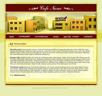 cafe&nbsp;site template