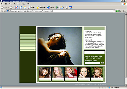 model&nbsp;site template