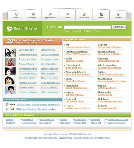 search&nbsp;site template